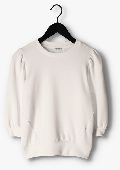 Witte SELECTED FEMME Sweater SLFTENNY 3/4 SWEAT TOP - large