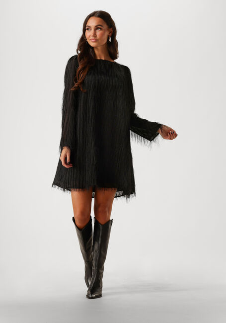 Zwarte Y.A.S. Mini jurk YASDIA LS BOATNECK DRESS - large