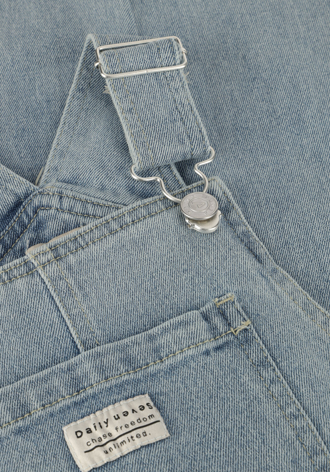 Lichtblauwe DAILY7 Broeken/jumpsuits DENIM SALOPETTE - large