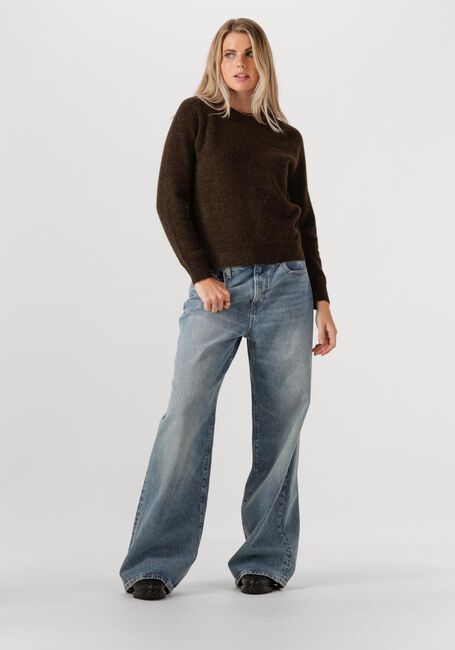 Bruine SELECTED FEMME Trui SLFLULU LS KNIT O-NECK - large