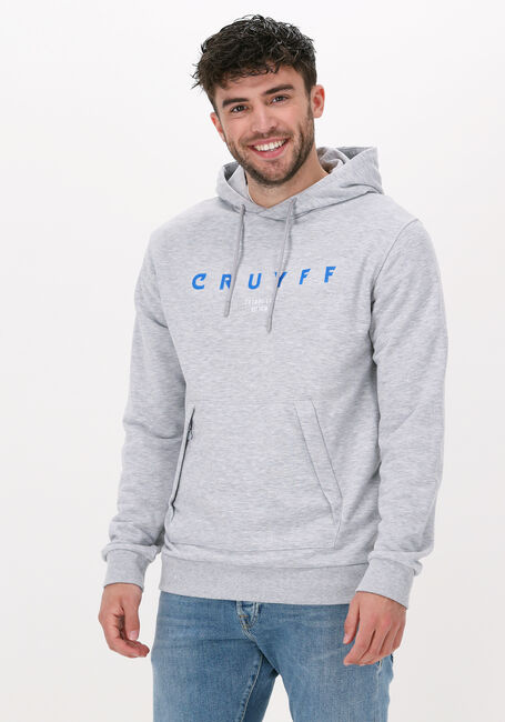 Lichtgrijze CRUYFF Sweater AITOR HOODIE - BRUSH BACK FLEECE - large
