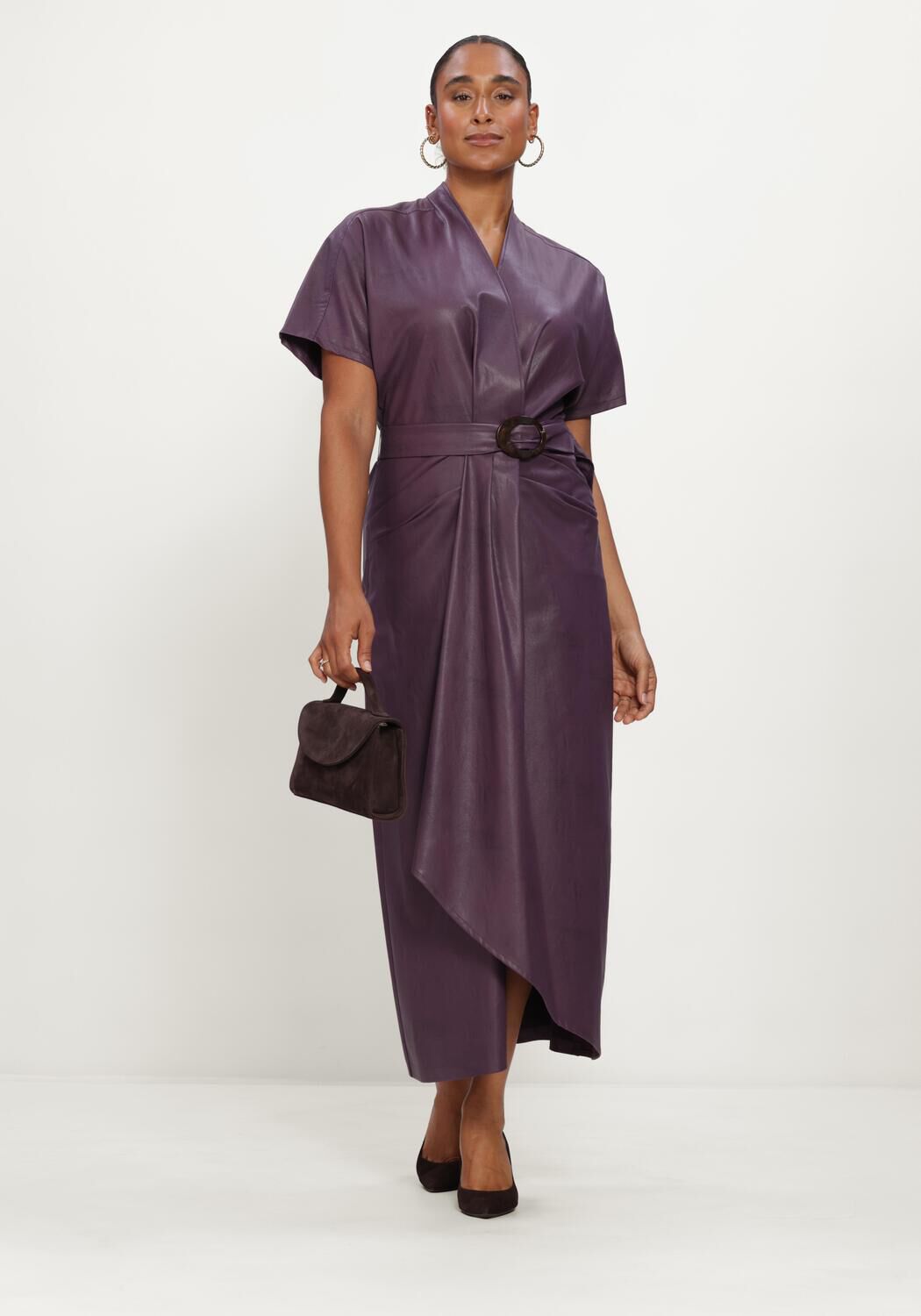 CAROLINE BISS Robe midi 4109 en violet - large