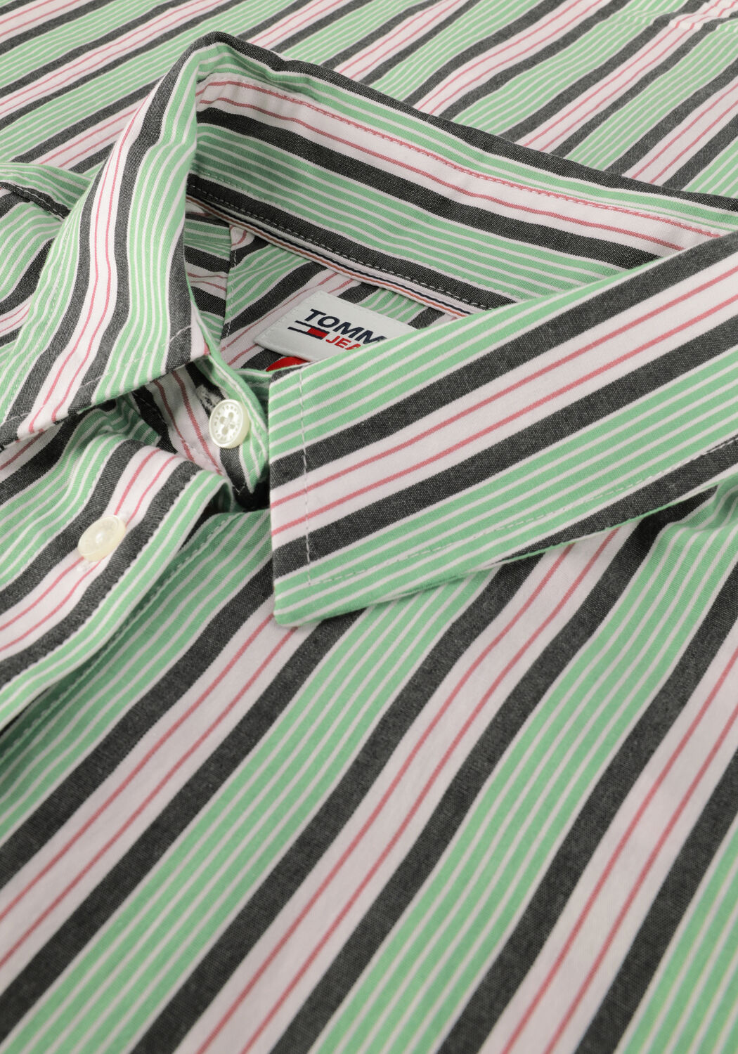 Groene TOMMY JEANS  TJW ULTRA OVERSIZED STRIPE SHIRT - large