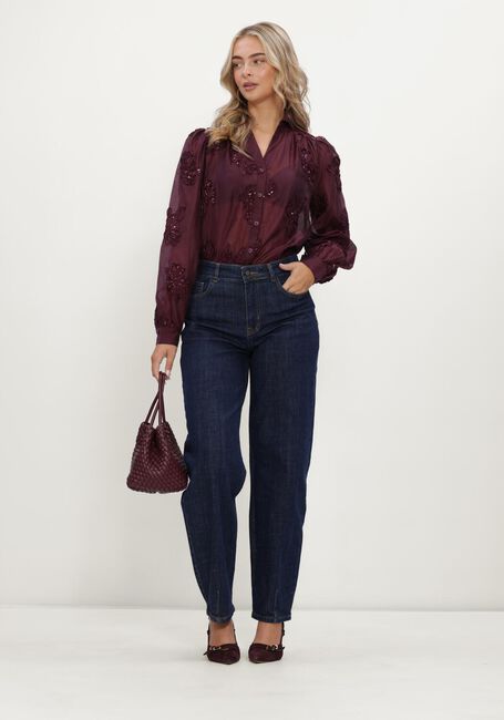 Bordeaux NUKUS  ANTONELLA BLOUSE PAILLET FLOWER: - large