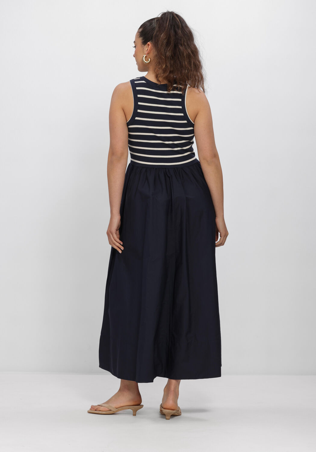 Donkerblauwe Y.A.S. Jurken YASMIRI SL LONG DRESS NOOS - large