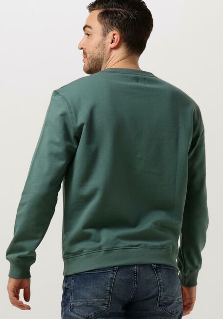 PURE PATH Pull CREWNECK WITH CHEST EMBROIDERY en vert - large