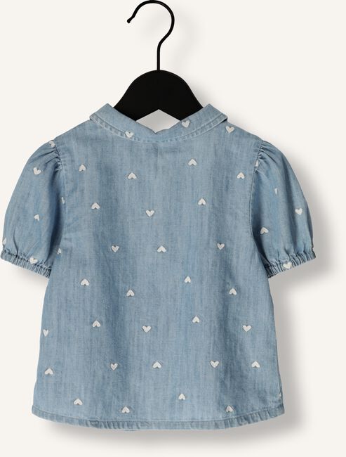Lichtblauwe YOUR WISHES  SLUB DENIM PUFF SLEEVE SHIRT Lichtblauwe YOUR WISHES  SLUB DENIM PUFF SLEEVE SHIRT - large
