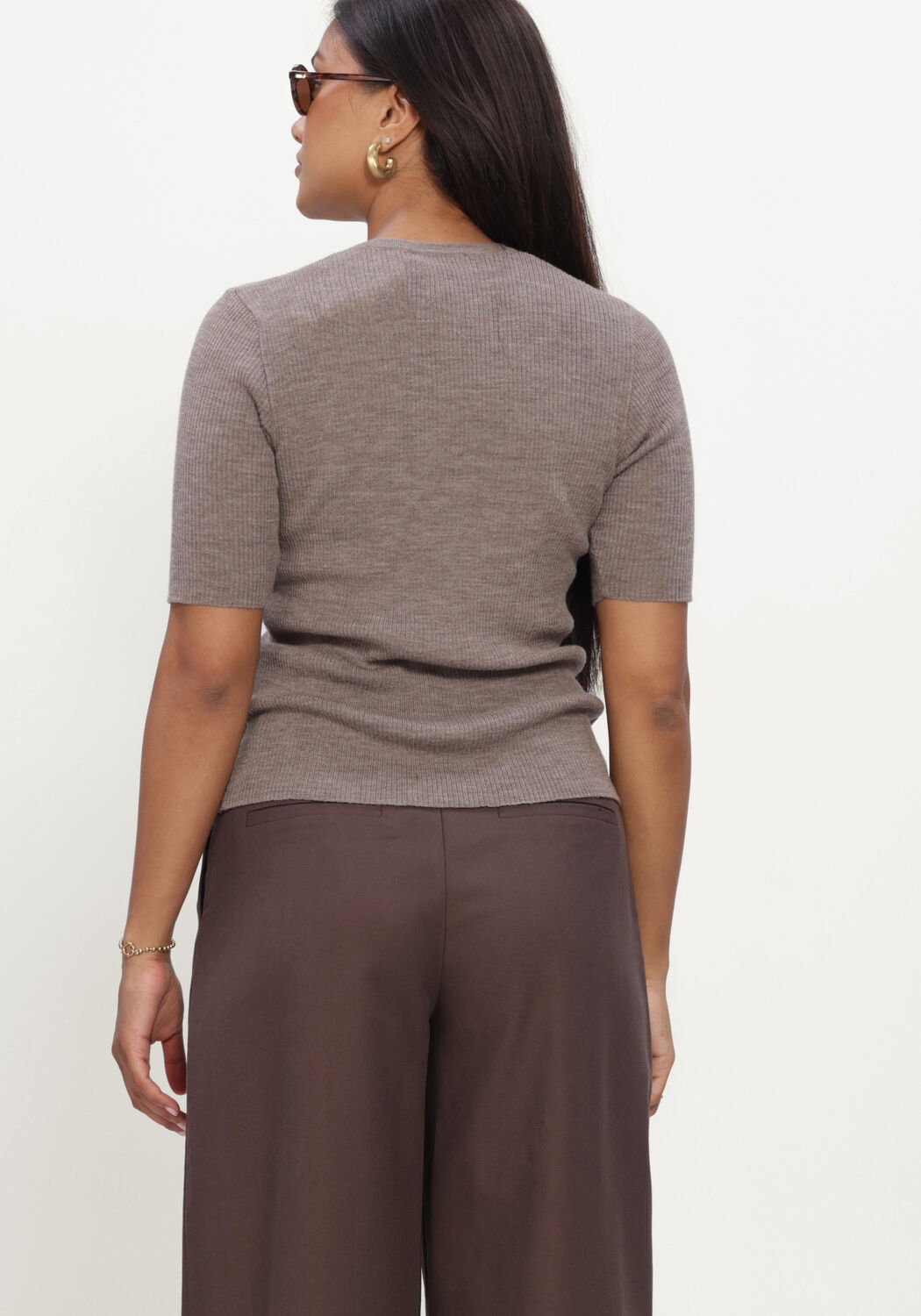 Taupe MODSTR&Ouml;M Vest HIROKIMD SS CARDIGAN - large