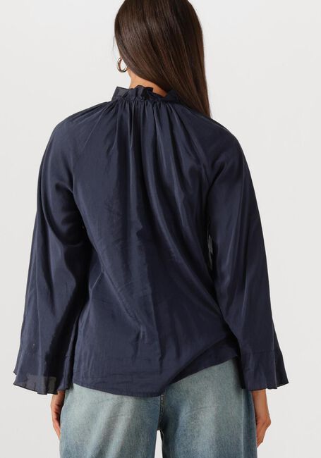 SUMMUM TOP RUFFLES COTTON VISCOSE Blouses Bleu foncé - large