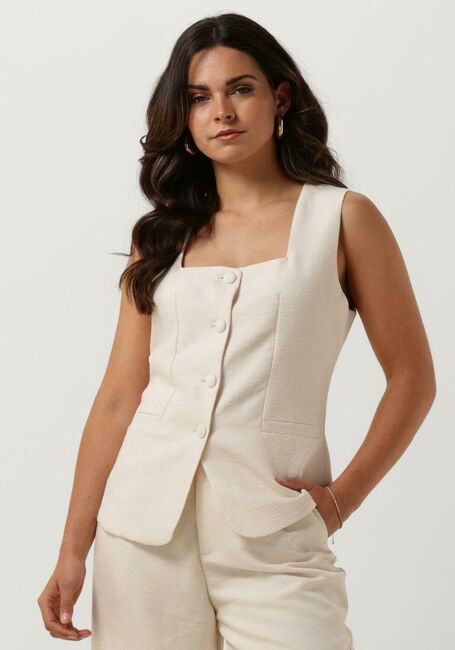 NEO NOIR Gilet LILY BOUCLE WAISTCOAT Blanc - large