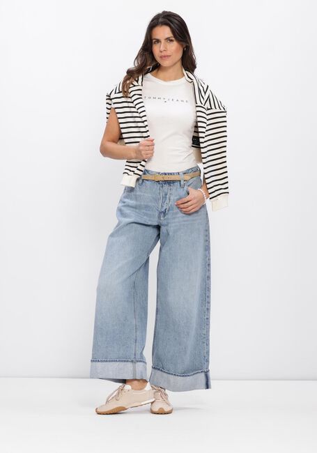 TOMMY JEANS T-shirt TJW SLIM LINEAR TEE EXT en blanc - large