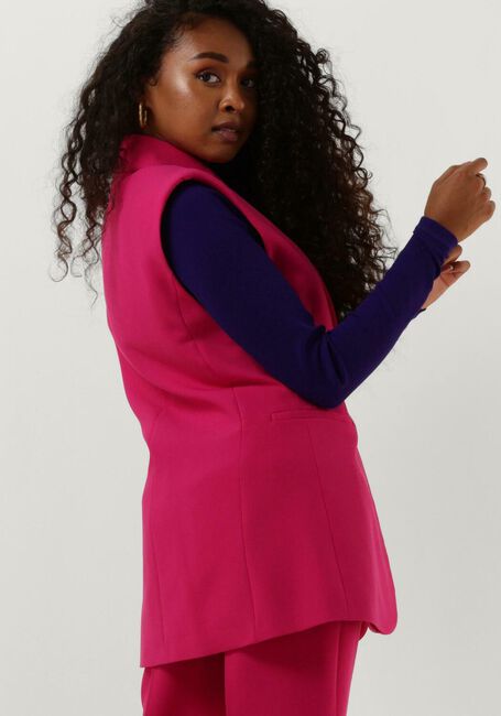 JANSEN AMSTERDAM Gilet WQ245 WOVEN BLAZER GILET SLEEVELESS en rose - large