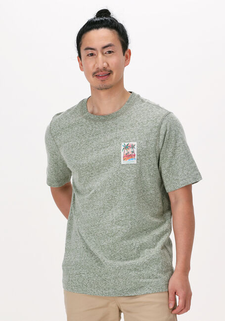 SCOTCH & SODA T-shirt MELANGE CREWNECK JERSEY T-SHIRT en vert - large
