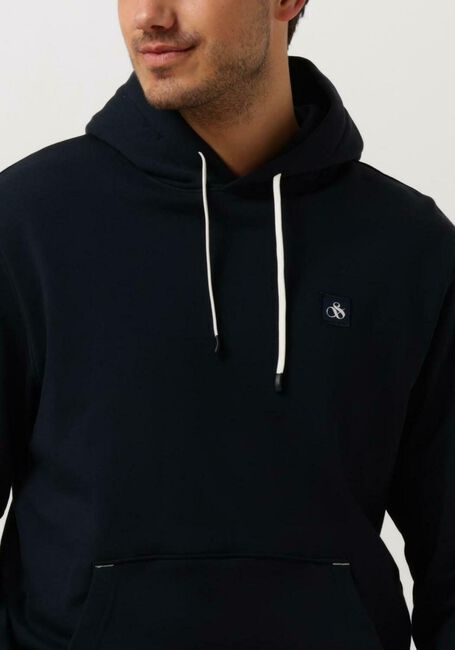 SCOTCH & SODA Chandail ESSENTIAL LOGO BADGE HOODIE Bleu foncé - large