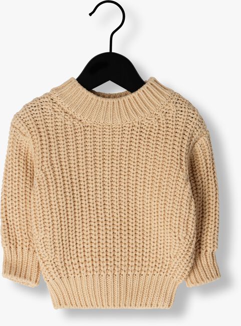 QUINCY MAE Pull CHUNKY KNIT SWEATER en beige - large