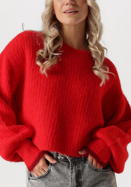 CO'COUTURE CORALEE CROP KNIT Pulls & Gilets en rouge - large