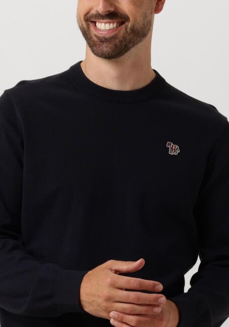 PS PAUL SMITH Pull MENS SWEATER CREW NECK ZEB BAD Bleu foncé - large