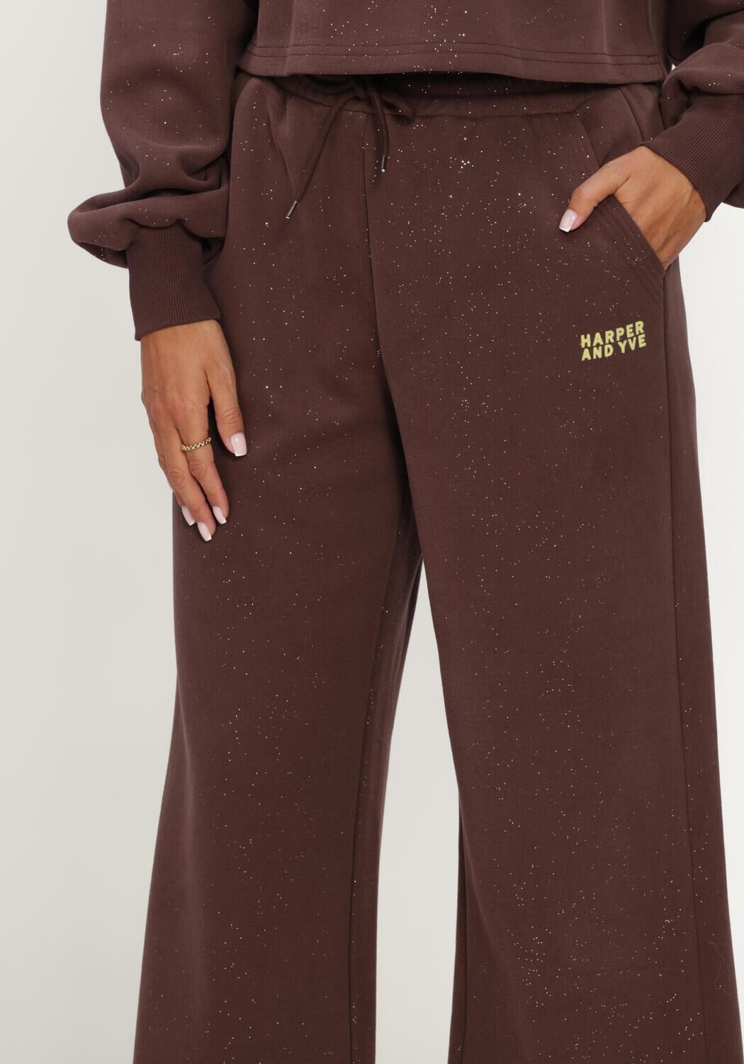 HARPER & YVE Pantalon large FROUKJE-PA en marron - large