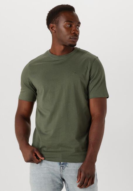 Donkergroene SCOTCH & SODA T-shirt SEASONAL CORE - REGULAR-FIT LOGO T-SHIRT - large
