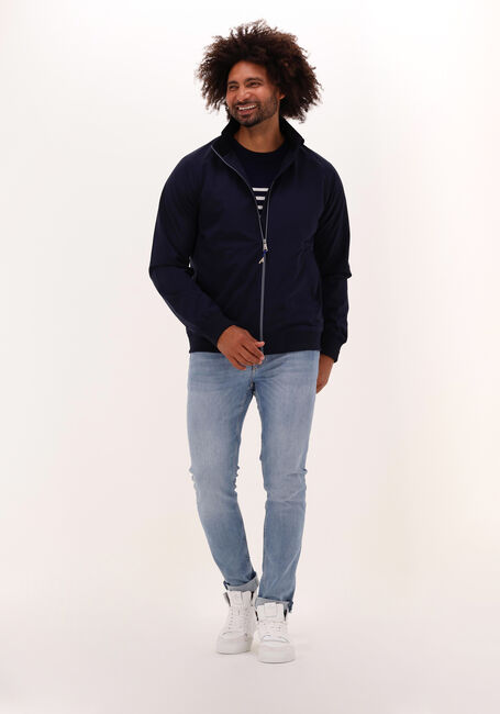 Blauwe SCOTCH & SODA Trui STRIPED CREWNECK PULLOVER - large