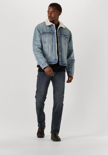Lichtblauwe CALVIN KLEIN Spijkerjas 90S SHERPA TRUCKER TINTED THUNDR - large