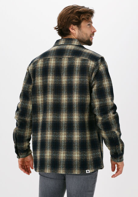 Donkerblauwe ANERKJENDT Overshirt AKHANKY WOOL CHECK OVERSHIRT - large