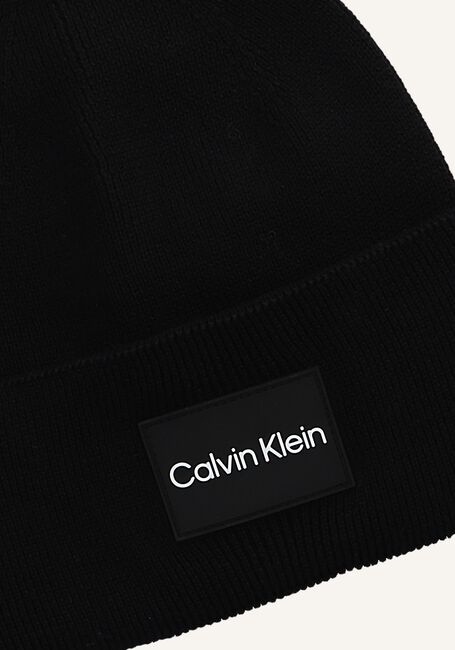 Zwarte CALVIN KLEIN Muts FINE COTTON RIB BEANIE Zwarte CALVIN KLEIN Muts FINE COTTON RIB BEANIE - large