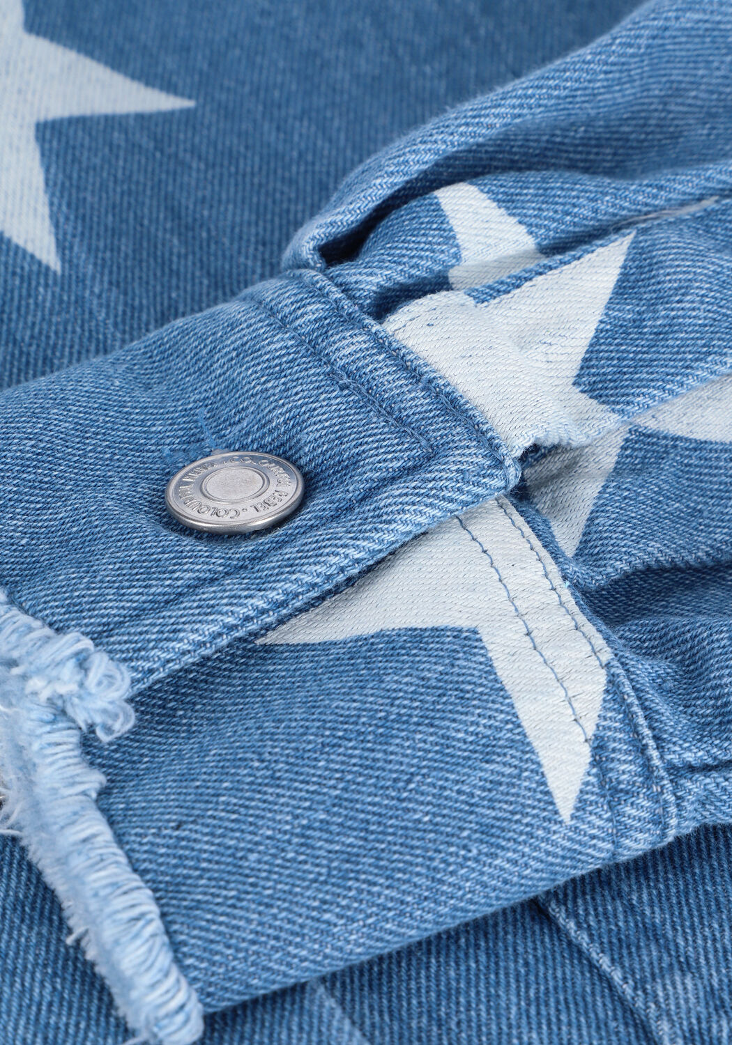 Blauwe COLOURFUL REBEL  SABRINA STAR UTILITY BLOUSE - large