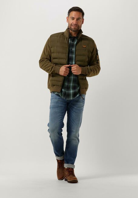 Groene PME LEGEND Jack ZIP JACKET FLEECE MIXED PADDED NYLON - large