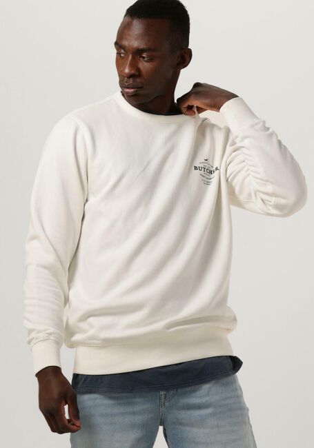 Witte BUTCHER OF BLUE Trui ARMY CUT CREW - large