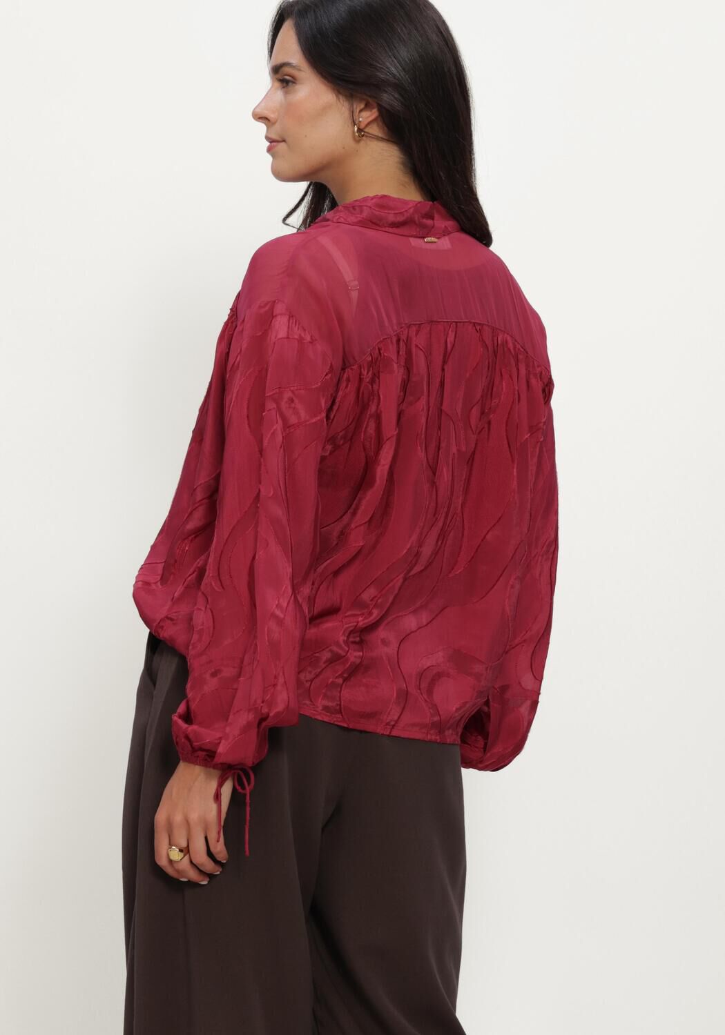 Rode POM AMSTERDAM  JAQCUARD BURGUNDY RED - large