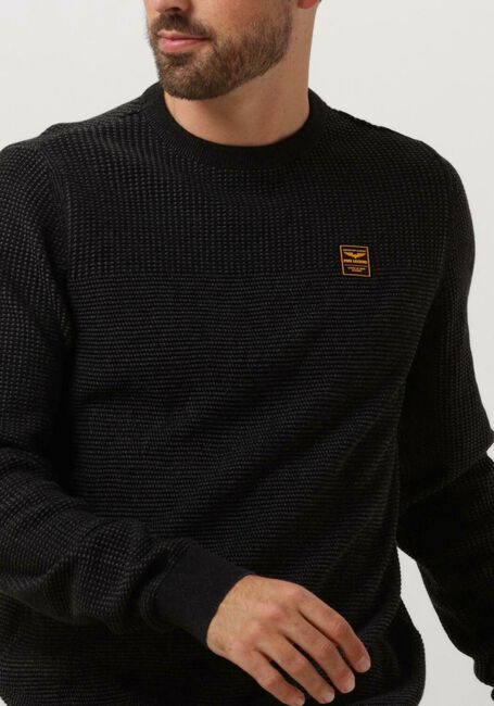 PME LEGEND Pull CREWNECK COTTON PLATED Gris foncé - large