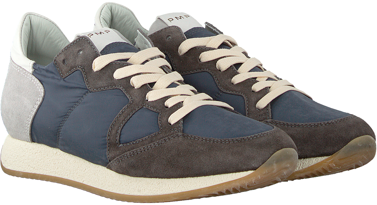 Grijze PHILIPPE MODEL Sneakers MONACO VINTAGE | Omoda