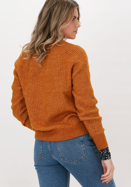 SELECTED FEMME Pull SLFSTAR LS KNIT RIB STRIP X-MA en marron - large