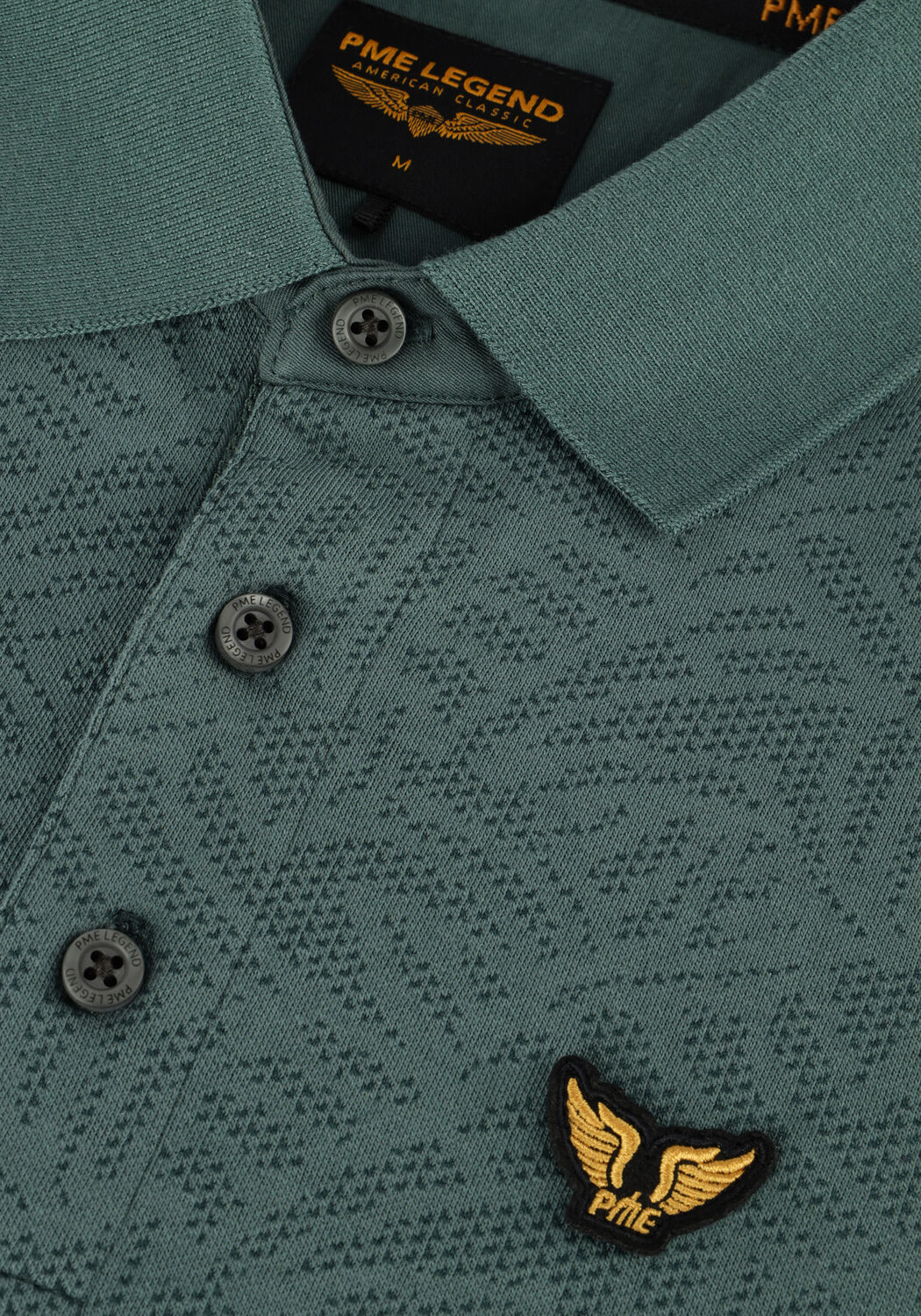 Groene PME LEGEND Polo SHORT SLEEVE POLO JACQUARD JERSEY - large