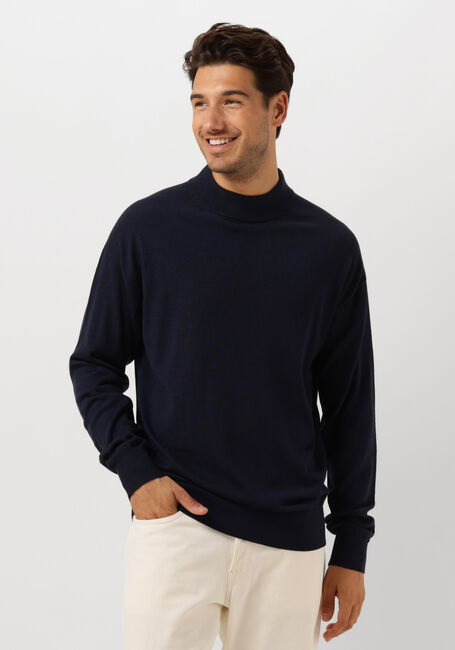 SCOTCH & SODA Pull DROPPED SHOULDER MOCK NECK PULLOVER Bleu foncé - large