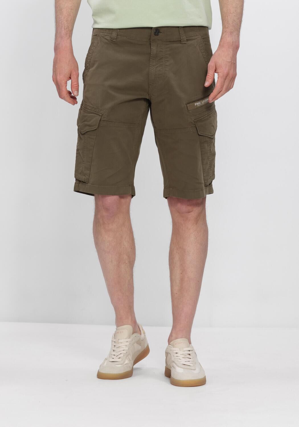 PME LEGEND Pantalon courte NORDROP CARGO SHORTS STRETCH TWILL Olive - large