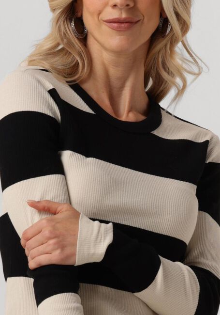 PENN & INK LONGSLEEVE BIG STRIPE Hauts & T-shirts en beige - large