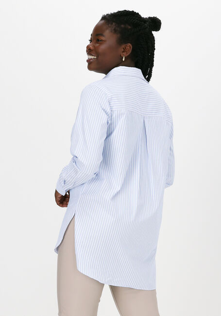 Blauwe NEO NOIR  MARGIT DOUBLE STRIPE SHIRT - large