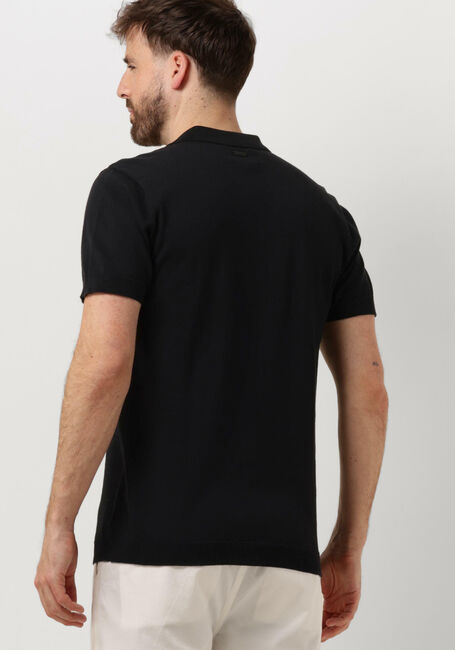 PURE PATH Polo KNIT POLO WITH CHESTPRINT en noir - large