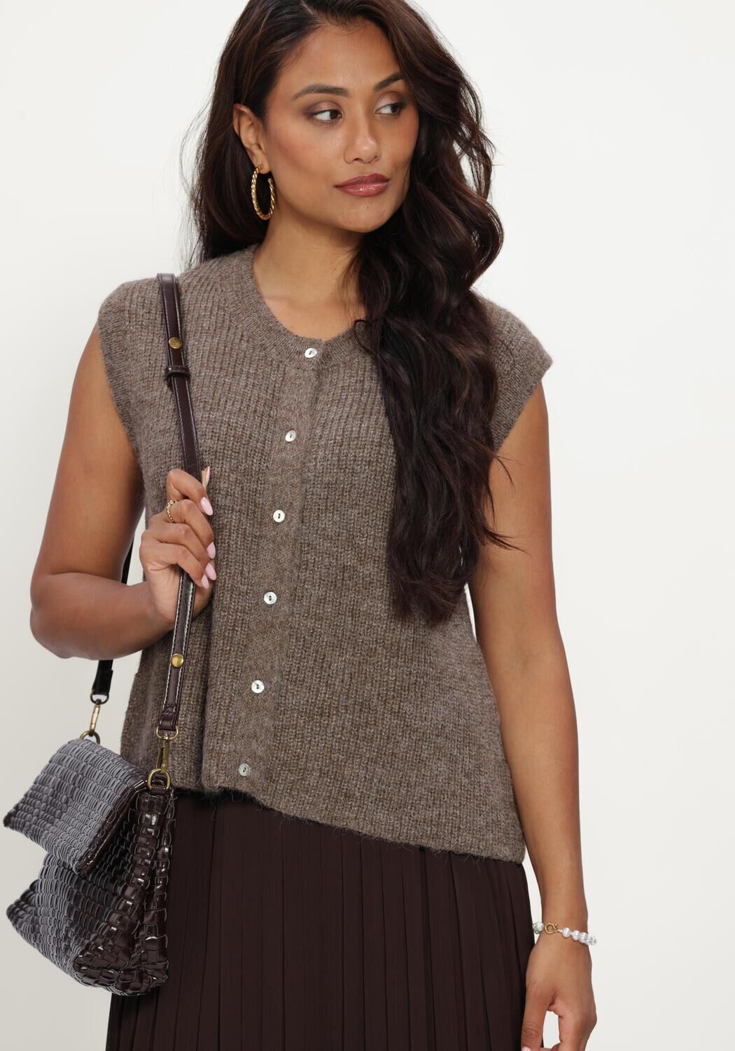 MODSTR&Ouml;M Gilet CRISMD VEST en marron - large