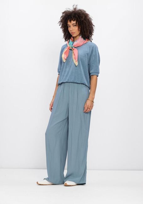 BY-BAR Pantalon large BENJI VISCOSE PANTS en bleu - large