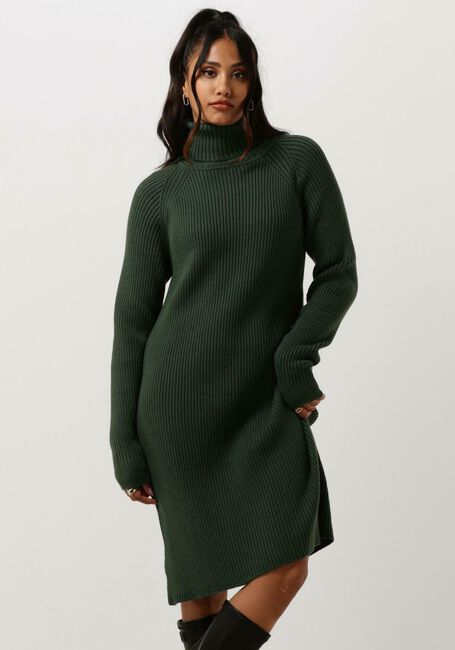 Groene MINUS Mini jurk AVA KNIT TURTLENECK DRESS - large