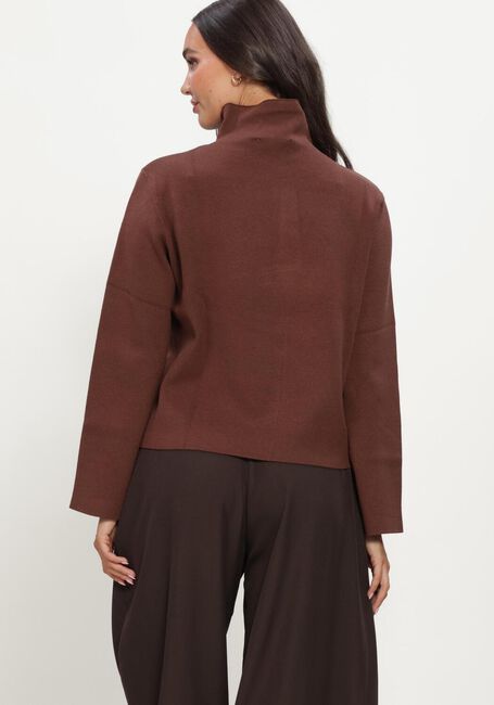 MINUS Pull MSLUPI HIGH NECK KNIT PULLOVER en marron - large
