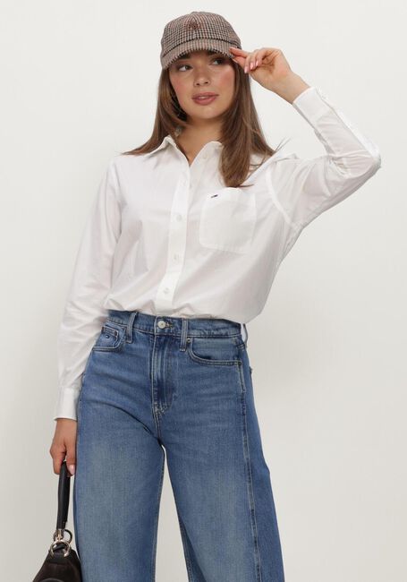 Witte TOMMY JEANS Top TJW RLX ESSENTIAL SHIRT - large