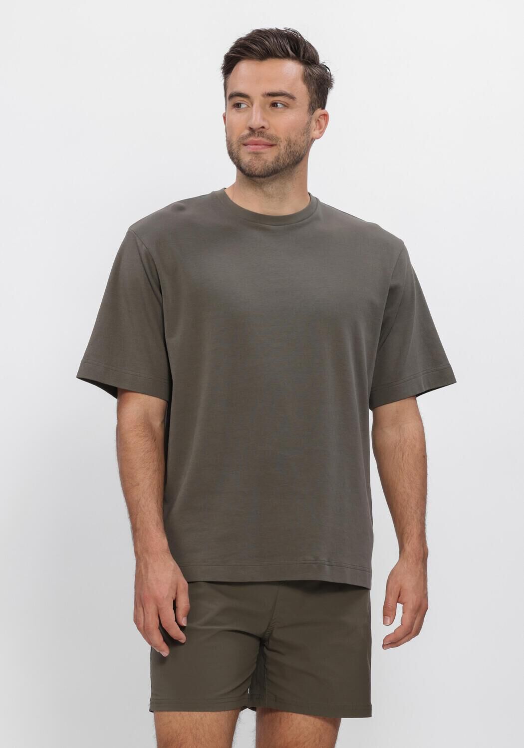PROFUOMO T-shirt T-SHIRT CREW NECK HEAVY COTTON en vert - large