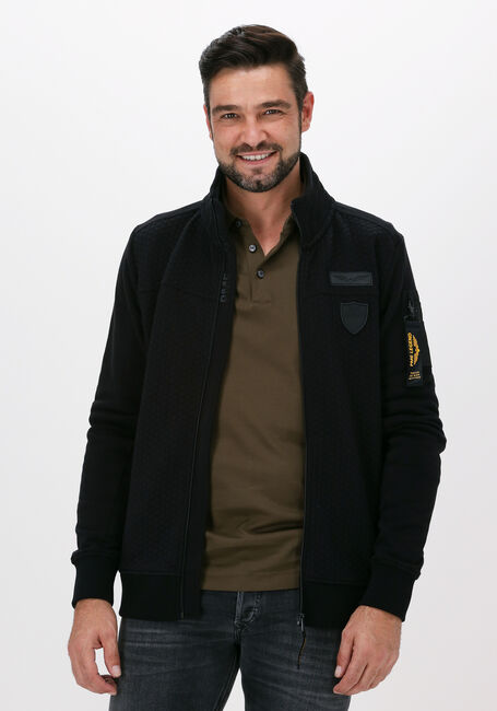 PME LEGEND Gilet ZIP JACKET STRUCTURE SWEAT en noir - large
