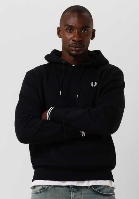FRED PERRY TIPPED HOODED SWEATSHIRT Pulls & Gilets Bleu foncé - large