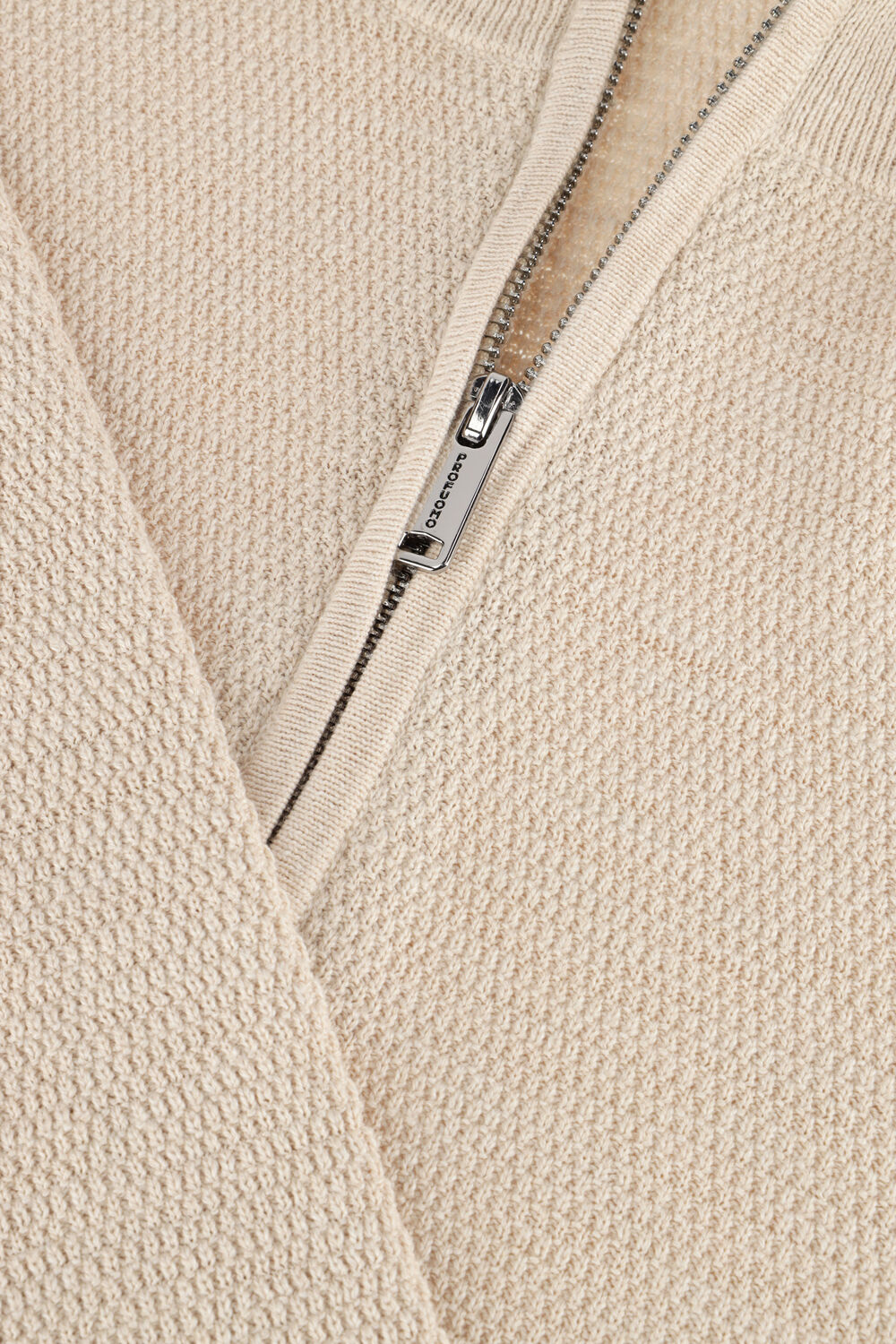 PROFUOMO Pull PULLOVER HALF ZIP en beige - large