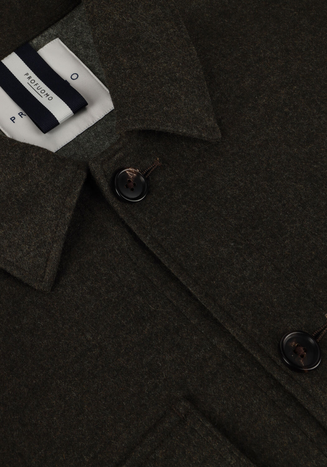 PROFUOMO Surchemise OVERSHIRT KNITTED en marron - large